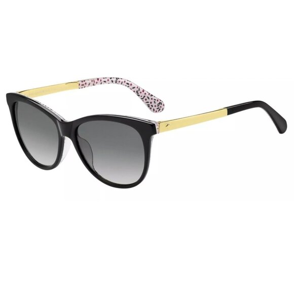 Kate Spade JIZELLE 0UYY Black Pattern Red / Dark Grey Gradient Sunglasses